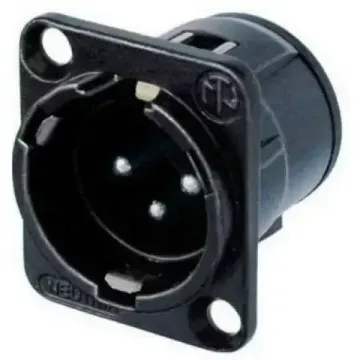 Neutrik NC3MD-V-B панельный разъем XLR male серии D,вертикальная установка на ПП, черненый корпус, з