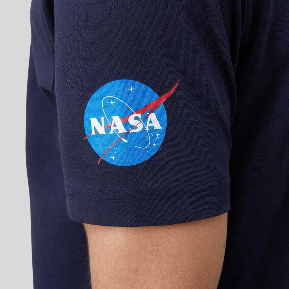 Футболка Alpha Industries Nasa Worm Logo Tee Rep. Blue (Синяя)