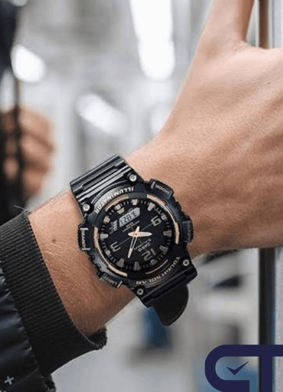 Casio AQ-S810W-1A3 мужские спортивные часы с солнечной батареей и мировым временем