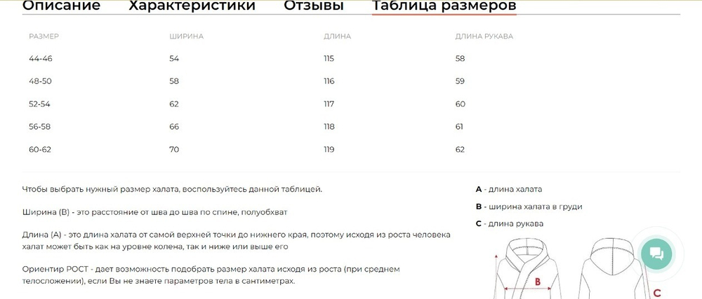 Халат махровый 64-66 темно-серый