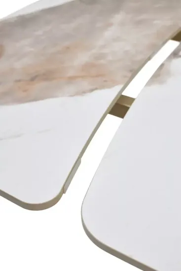 Стол ALATRI 120 GLOSS LUXURY PANDORA SOLID CERAMIC / шампань
