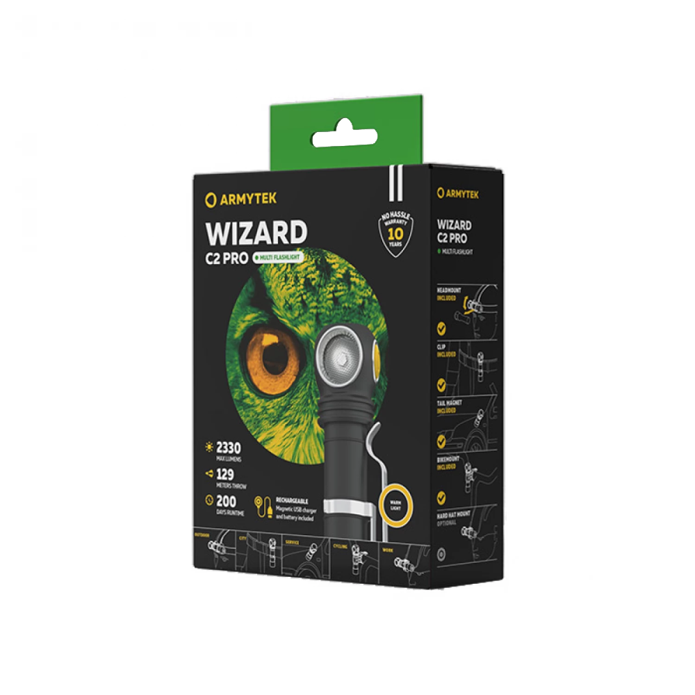 Фонарь Armytek Wizard C2 Pro Magnet USB+18650 XHP50.2 Теплый