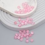 Бусины стекло ⌀8 мм, кракле, 46 шт, Astra&Craft, SY 47 розовый, 1301138