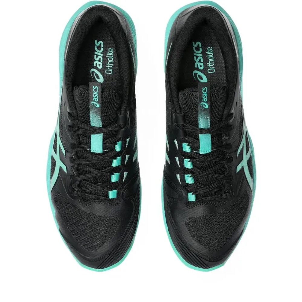 Теннисные кроссовки Asics Solution Speed FF 4 Clay - black/aurora green