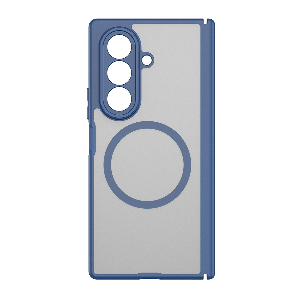 Усиленный чехол синего цвета с MagSafe для Samsung Galaxy Z Fold 7, серия Expn Series Magnetic от Dux Ducis