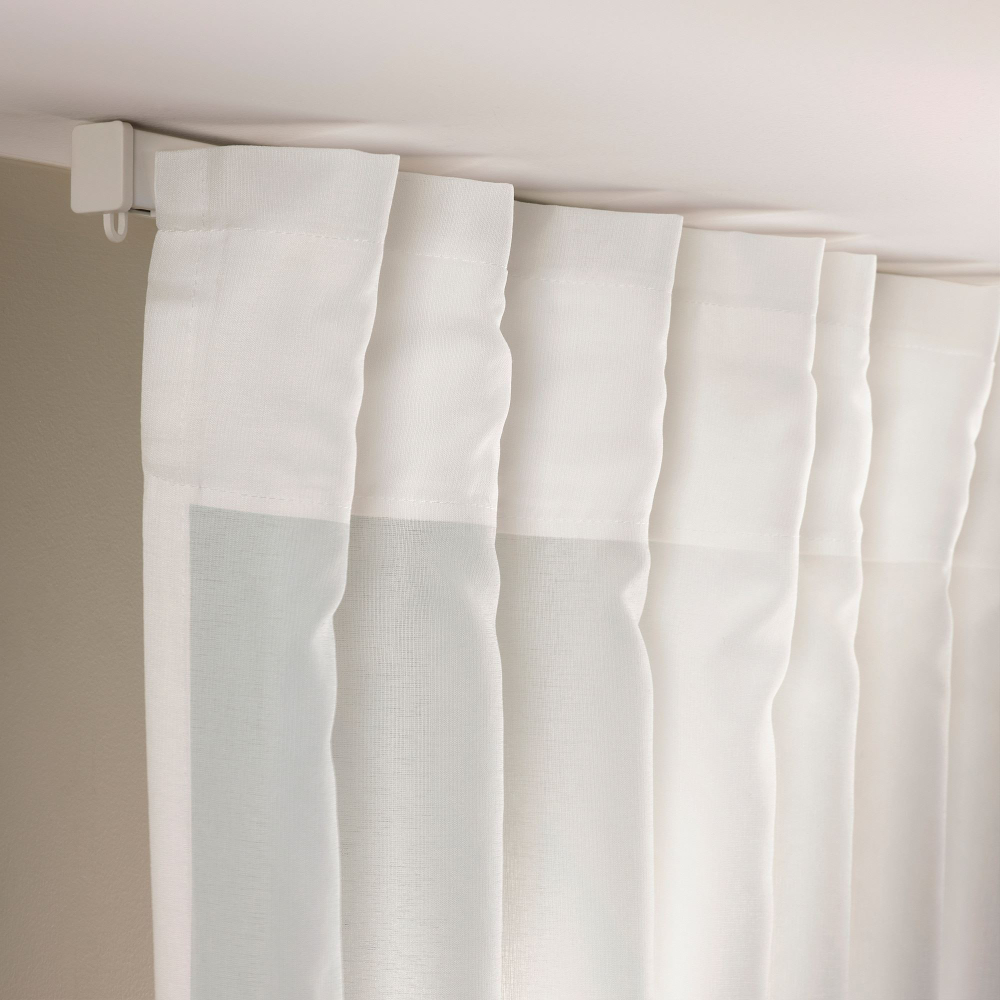 Комплект штор IKEA ROSENROBINIA (РОЗЕНРОБИН), Белый, 145x250 см, 2 шт