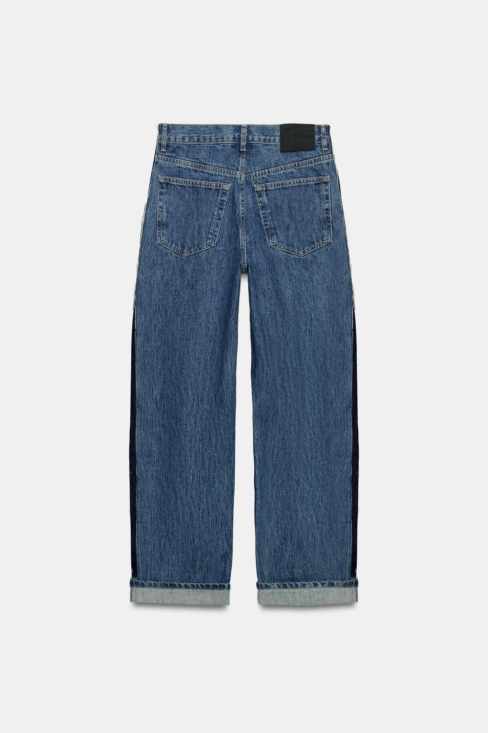 ДЖИНСЫ ZW COLLECTION С ПОДВОРОТАМИ И СРЕДНЕЙ ПОСАДКОЙ — ZARA