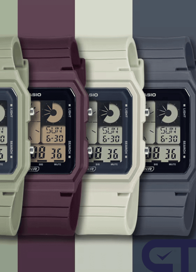 Casio LF-20W-8A2 — женские цифровые часы с мировым временем и пятью будильниками