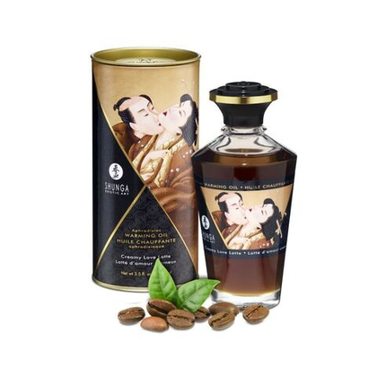 Shunga Afrodisiac Warming Oil - Разогревающее оральное масло, Сливочный латте, 100 мл