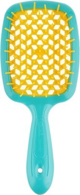 Расческа для волос JANEKE SuperBrush The Original Бирюзовая с жёлтым