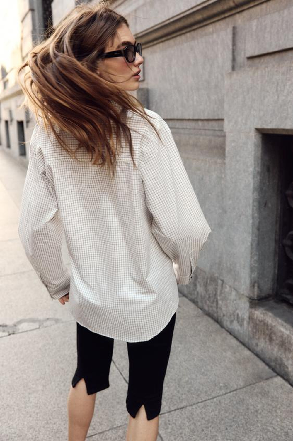 Рубашка в клетку с бантиками - ZARA