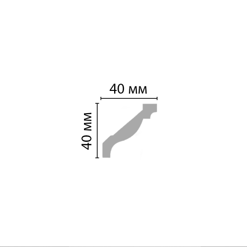Плинтус потолочный гладкий Decomaster 96015 40х40х2400мм
