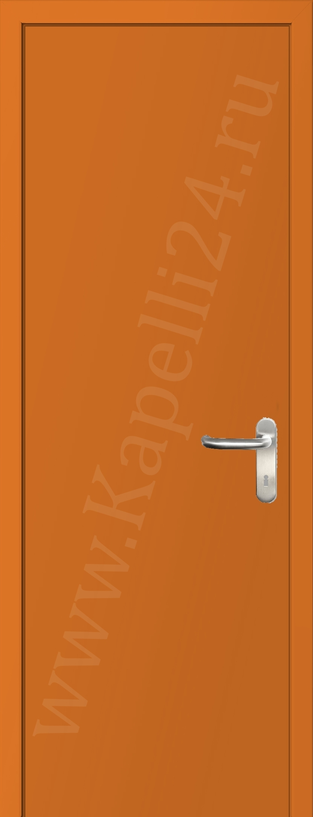 Дверь влагостойкая пластиковая KAPELLI multicolor ДГ RAL 2003 Пастельно-оранжевый + коробка