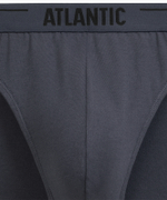 Мужские трусы слипы спорт Atlantic, набор 5 шт., хлопок, графитовые + голубые + деним + индиго + темно-зеленые, 5SMP-004