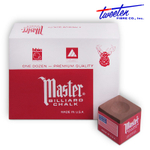Мел бильярдный "Master" Brown 12шт.
