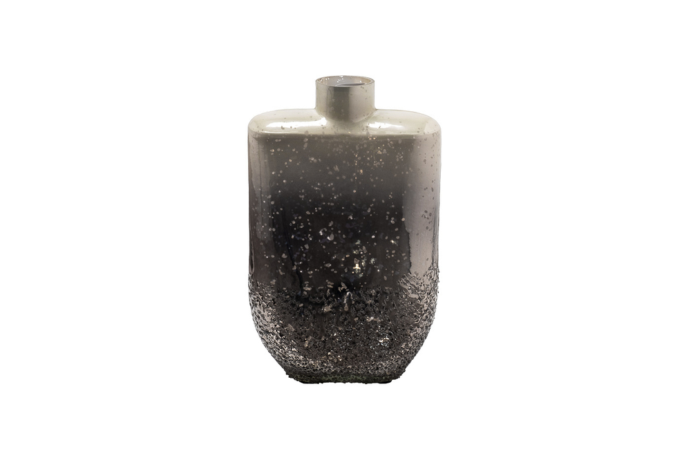 71PN-52209 Ваза декоративная стекл. серо-золотистая 16*9*25см