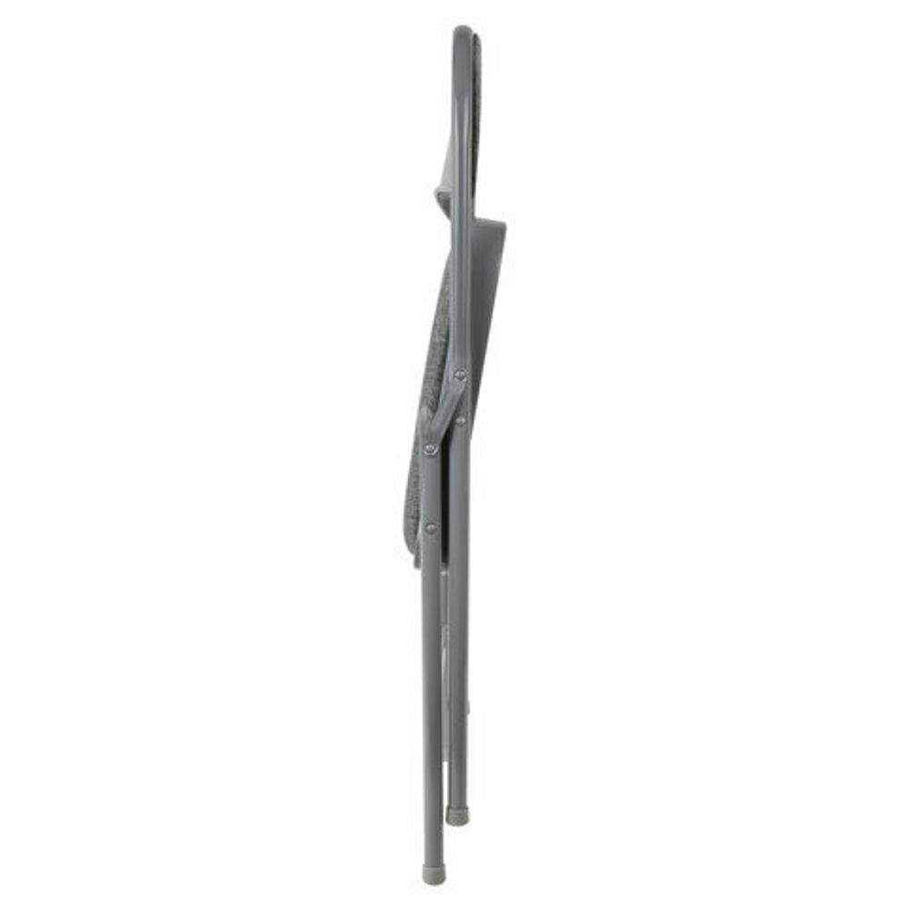 Стул складной BRABIX "Golf Plus CF-003 КОМФОР"Т, серый каркас, серая ткань, 532890
