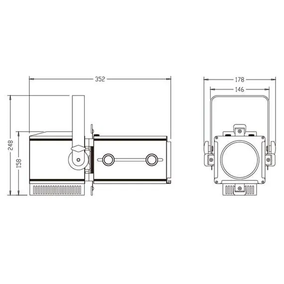 SHOWLIGHT SL-60Z-RGBW - Профильный прожектор ZOOM, низкий уровень шума, RGBW COB LED, ручной ZOOM: 1