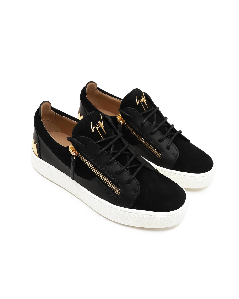 Кожаная кроссовка Giuseppe Zanotti - черный(RM30016)