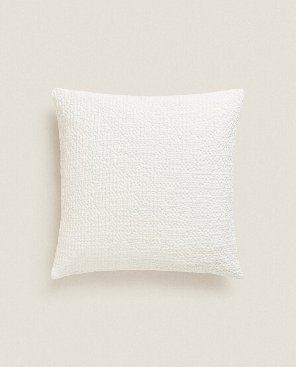 ZARA HOME ЧЕХОЛ ДЛЯ ДЕКОРАТИВНОЙ ПОДУШКИ ИЗ РЕЛЬЕФНОЙ ТКАНИ, БЕЛЫЙ