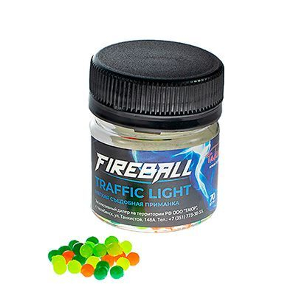 Приманка съедобная Takedo Fireball Traffic light цвет красный желтый зеленый рыба