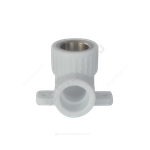 Угольник PP-R комбинированный белый Дн 25х1/2" ВР с креплением VALFEX 10120025
