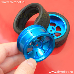 Металлические колеса 65мм/синий/-4шт