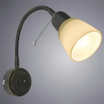 Бра 1*E14 A7009AP-1BR коричневый Lettura Arte lamp
