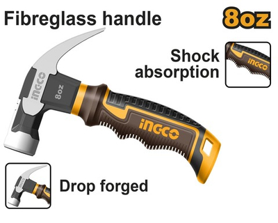 Мини молоток-гвоздодер 220гр. SUPER INGCO HCH81008D