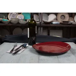 Блюдо овальное 30*26,5 см h2,8 см Evolution Dark Red P.L. Proff Cuisine [1]