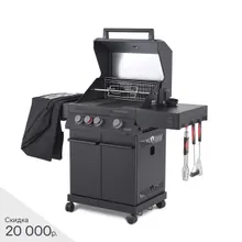 Газовый гриль Primeliner G3, 4 горелки (c ИК-горелкой), чёрный (комплектация Deluxe)