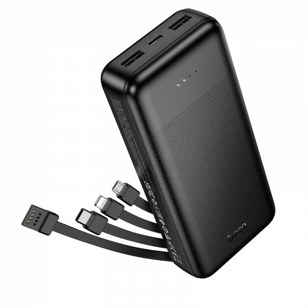 Портативный аккумулятор Hoco J163A 20000mah с 4 кабелями (black)