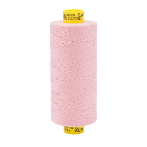 Нитка Gutermann Mara 150 (1000 метров), 1 кат., особо тонкая | 659 св.персиково-розовый