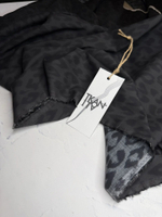 Блузочно-плательный мерсеризованный поплин (Versace, 100%хлопок, Серый леопард, 150, 100 гр/м2)