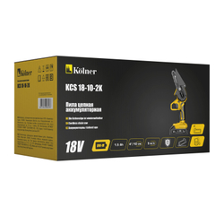 Пила цепная аккумуляторная Kolner KCS 18-10-2K, 18V UNI-M Standard