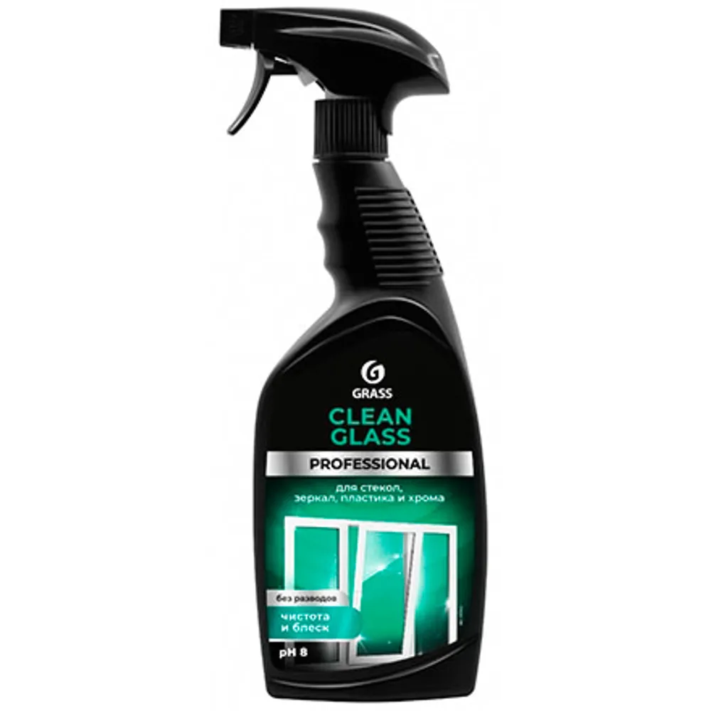 Средство для мытья стекол и зеркал 0,6 л "Clean Glass" Professional "GRASS" (1/8 шт.) 125552