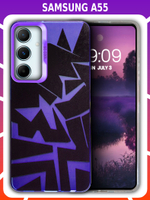 Дизайнерский чехол из пластика для SAMSUNG GALAXY A55 с усиленной защитой камеры и глянцем