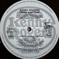 Виниловая пластинка Kenny Rogers – Share Your Love LP