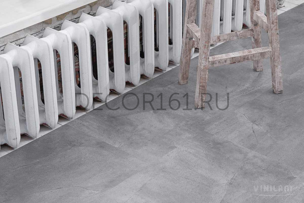 Виниловый ламинат VINILAM Серый Бетон 61602