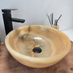 Раковина из оникса Bowl Yellow TinLip BO-62854 40x40x15 40