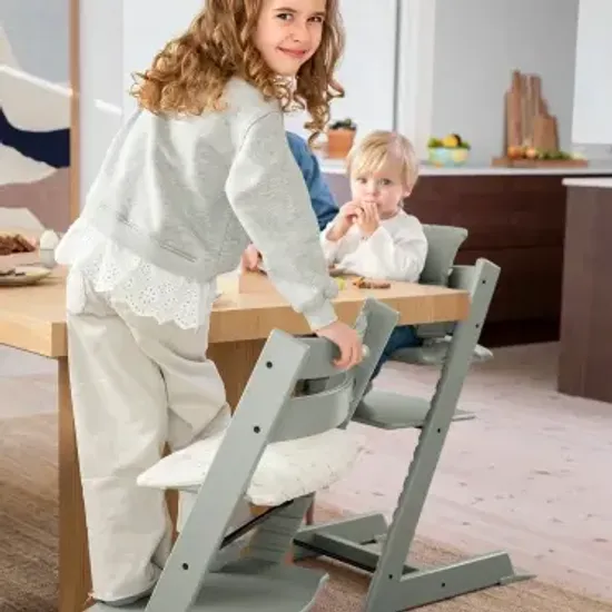 Стульчик для кормления STOKKE Tripp Trapp комплект 4 в 1 (Glacier Green)