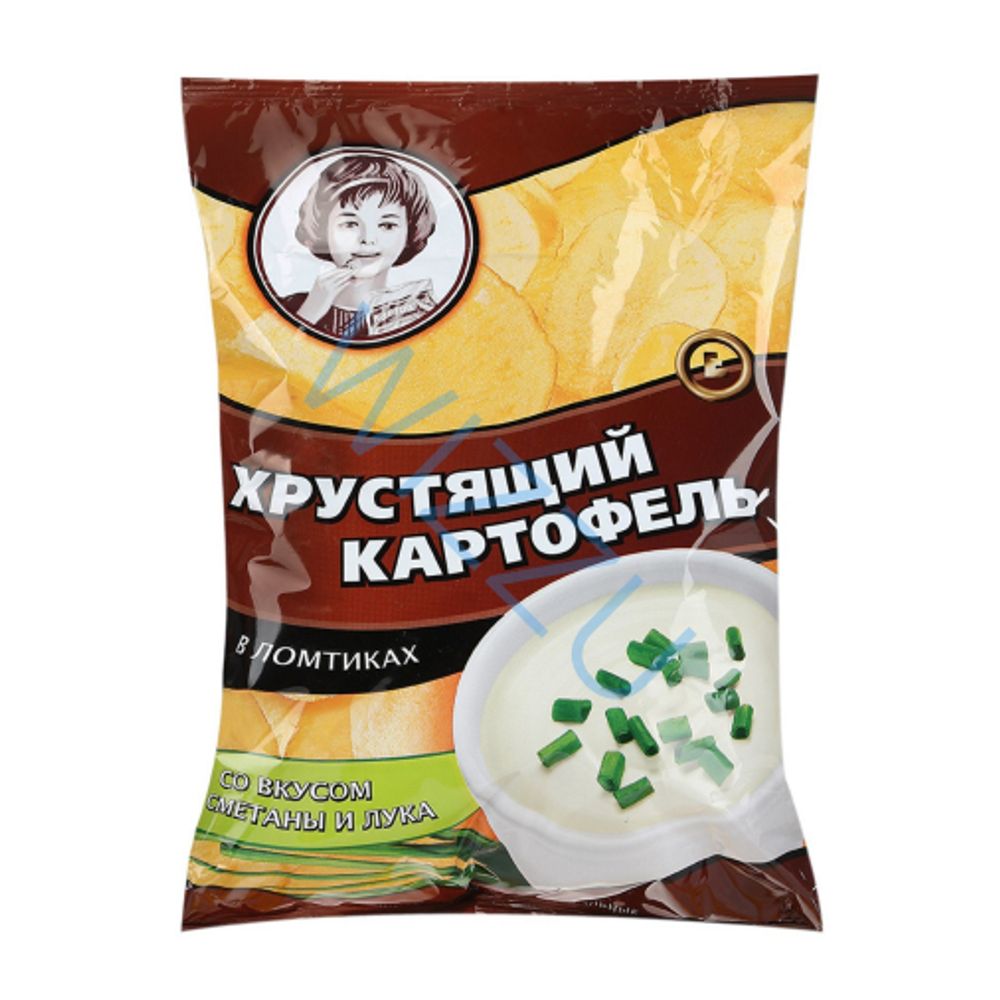 чипсы Хрустящие Картофель Сметана и Лук 40гр