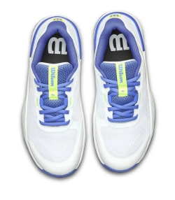 Женские теннисные кроссовки Wilson Intrigue Pro - white/amparo blue/safety yellow