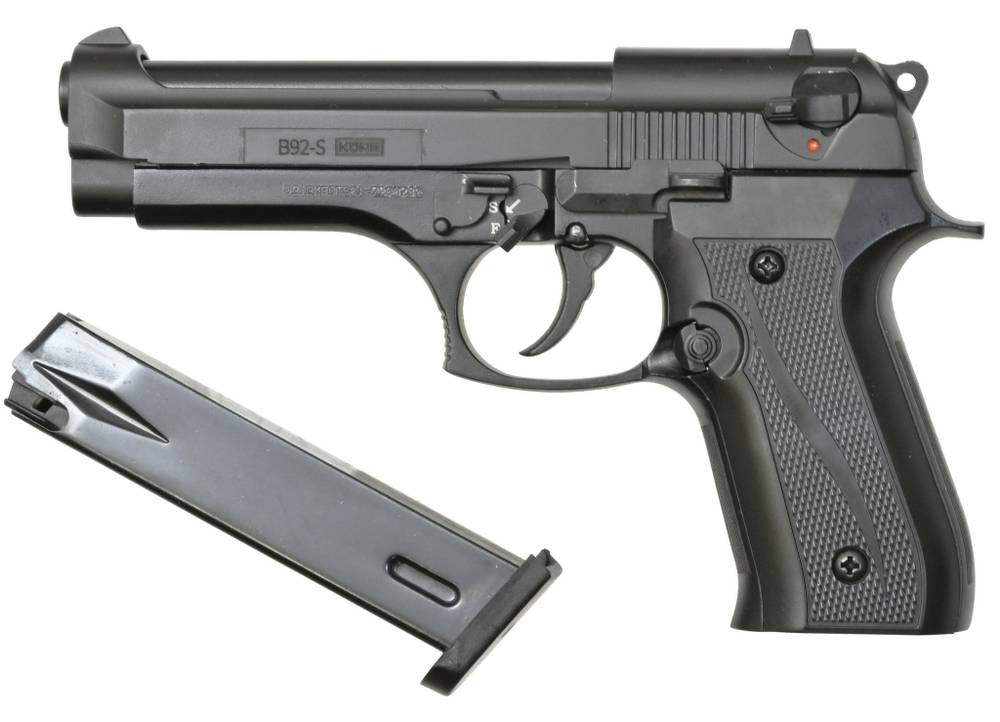 Пистолет сигнальный В92-S KURS, калибр 5,5 мм, compact, под патрон 10ТК, черный