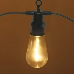 Гирлянда для улицы 5м 10 ламп LED «Filament» чёрный провод, 1 режим, 220V, IP-65, Теплый белый (возможность соединения)