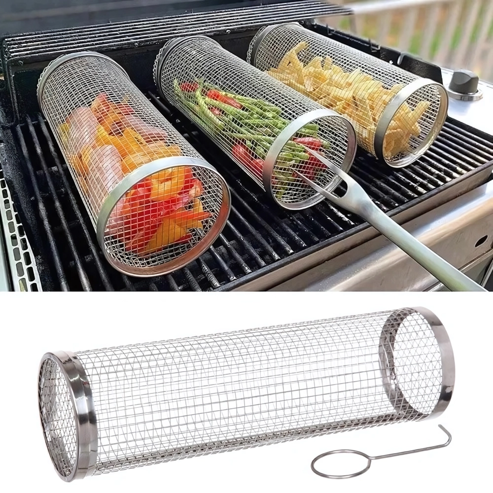 Решетка на мангал, гриль для овощей BBQ-S092, 30*9 см