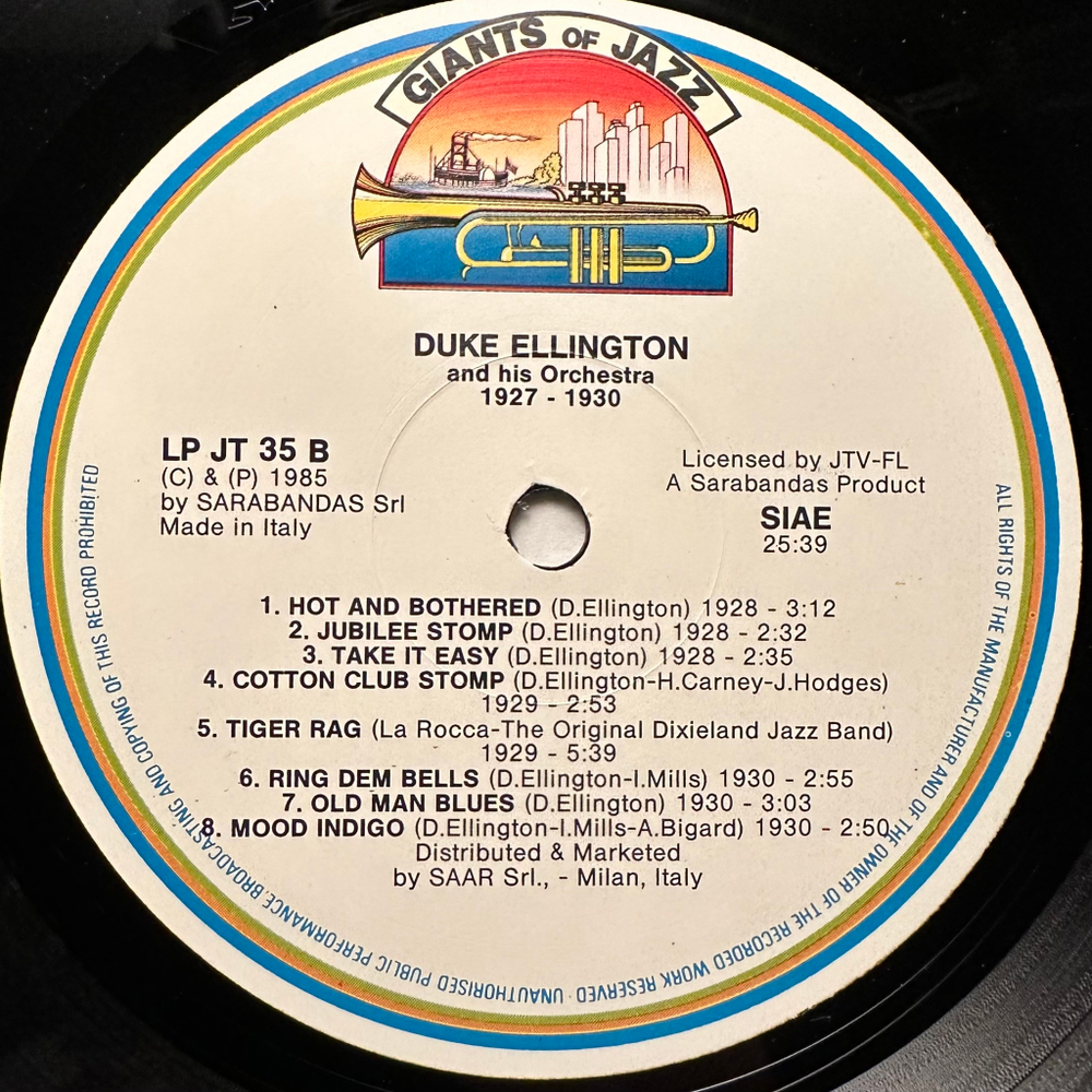 Duke Ellington And His Orchestra - 1927 - 1930 (Италия 1985г.)