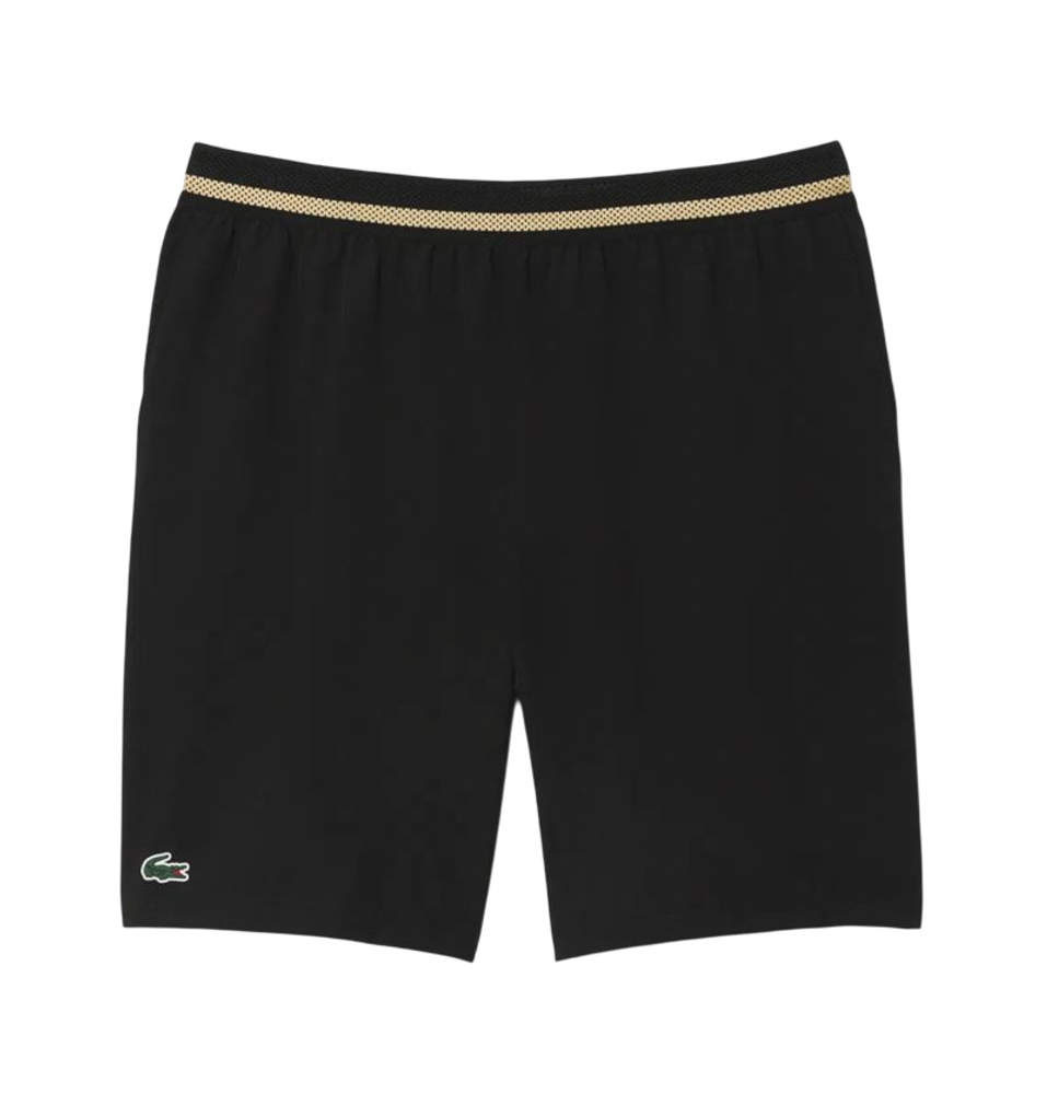 Мужские теннисные шорты Lacoste Tennis X Novak Djokovic - black/yellow