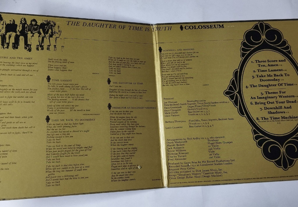 Винтажная виниловая пластинка LP Colosseum Daughter Of Time (USA 1970)