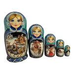 Матрешка 18см "Русские мотивы" 5 мест